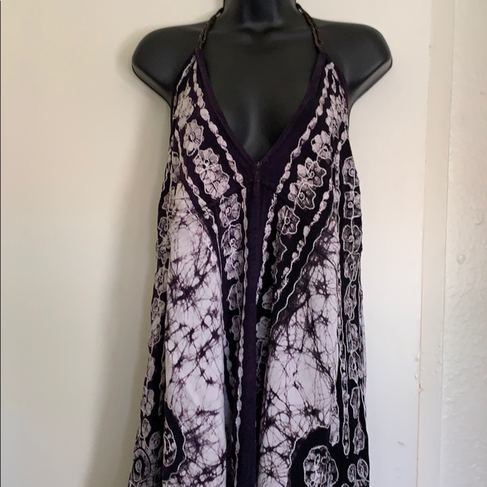 Handmade in Mexico tie dye halter dress